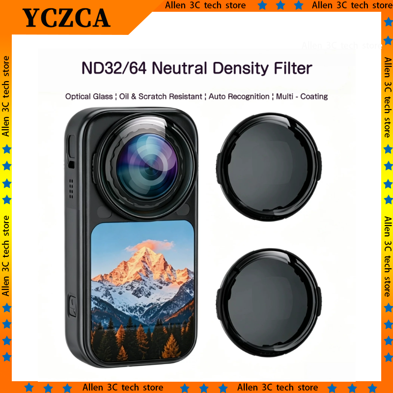 Action Camera Nd Filter Set 4K - فلتر عدسة Yczca لكاميرا Insta360 X6،