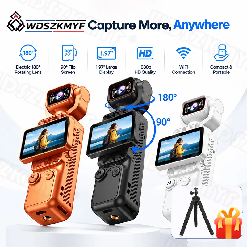Action Camera Optical Image Stabilization - كاميرا صغيرة محمولة واي فاي 180