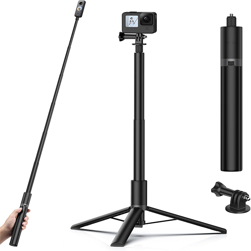 Action Camera Selfie Stick Invisible - عصا سيلفي غير مرئية قابلة للدوران