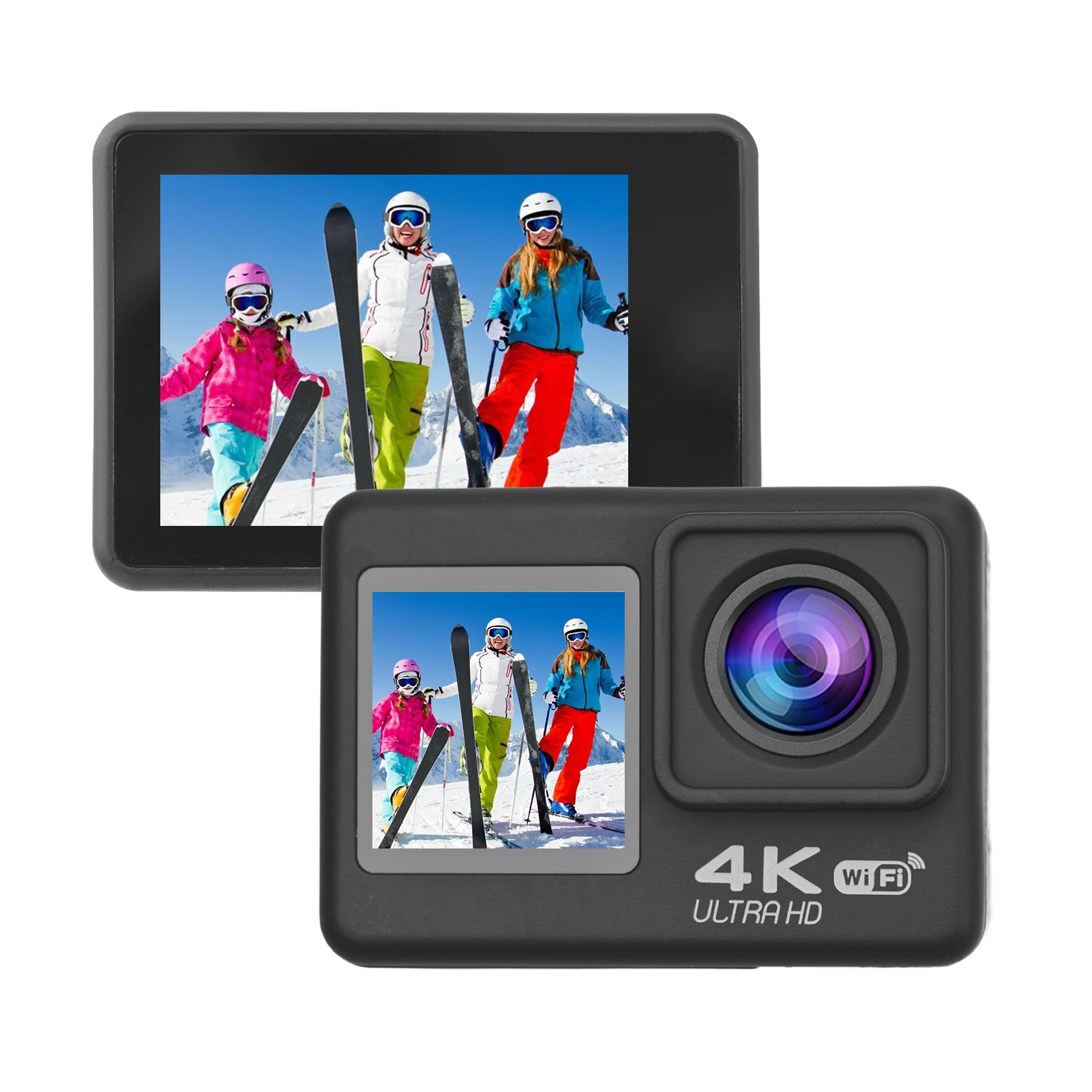Action Camera 4K 60Fps Dual Screen - كاميرا أكشن بدقة 4K وسرعة 60