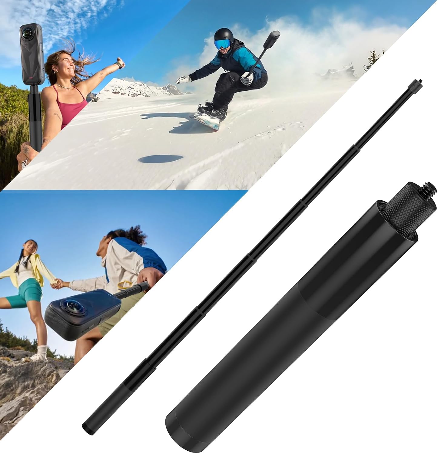 Action Camera Selfie Stick Invisible - عصا سيلفي غير مرئية بطول 70