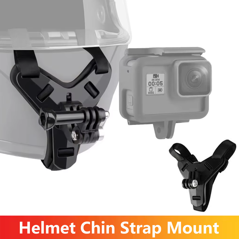 Action Camera Motorcycle Helmet Mount - خوذة الدراجة النارية بحزام الذقن لـ