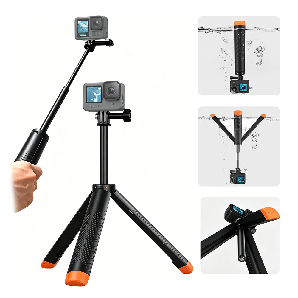 Action Camera Floating Handle Grip - حامل كاميرا ثلاثي القوائم عائم، مقبض