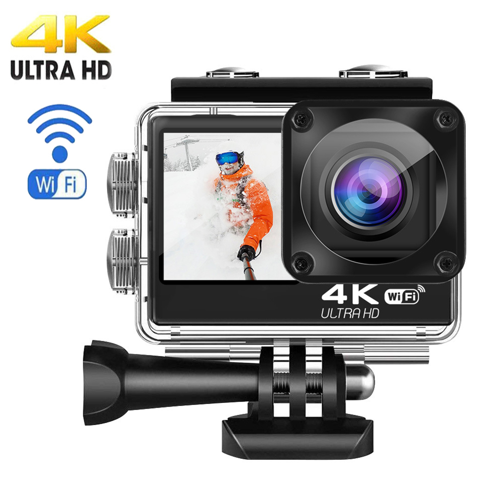 Action Camera 4K 60Fps Dual Screen - كاميرا عمل 4K 60FPS مع عدسة