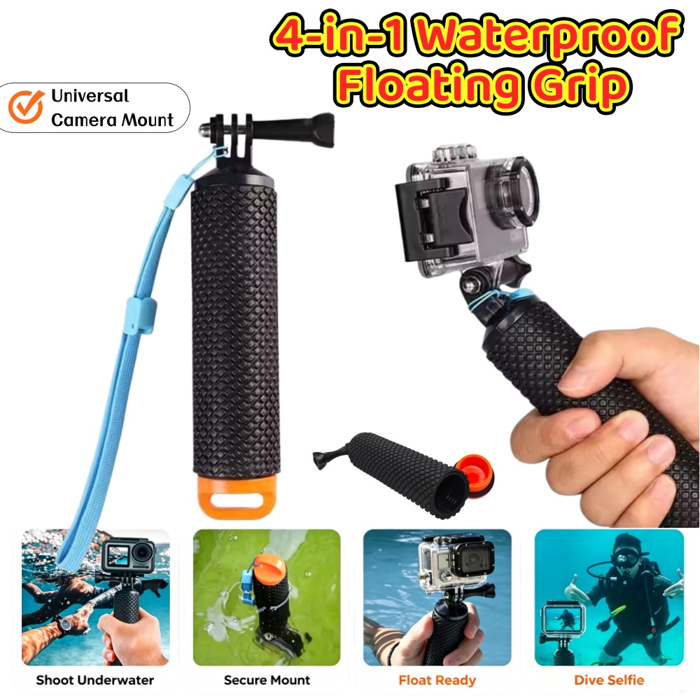 Action Camera Floating Handle Grip - مقبض كاميرا تحت الماء مقاوم للماء