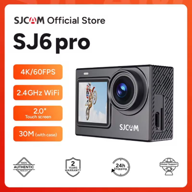 Action Camera 4K 60Fps Dual Screen - SJCAM SJ6 Pro 4K 60FPS شاشة