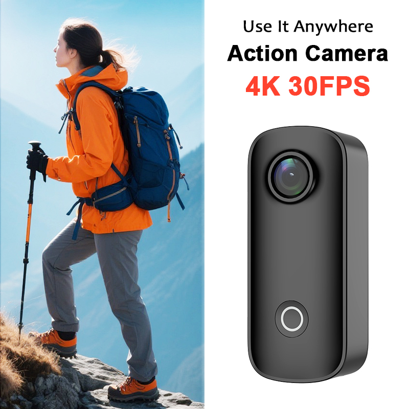 Action Camera Waterproof 30M Without Case - SJCAM C100 / C100Plus كاميرا إبهام