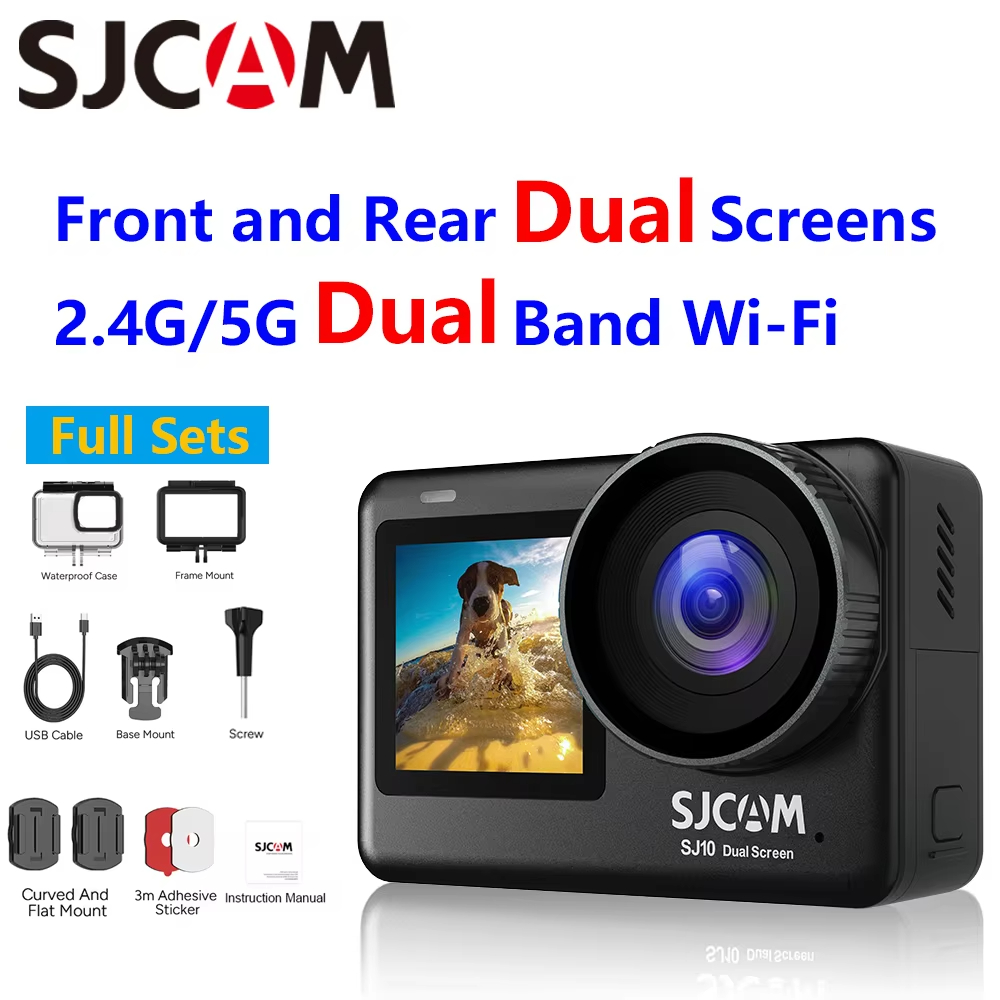 Action Camera 4K 60Fps Dual Screen - كاميرا الحركة SJCAM SJ10 Pro فائقة