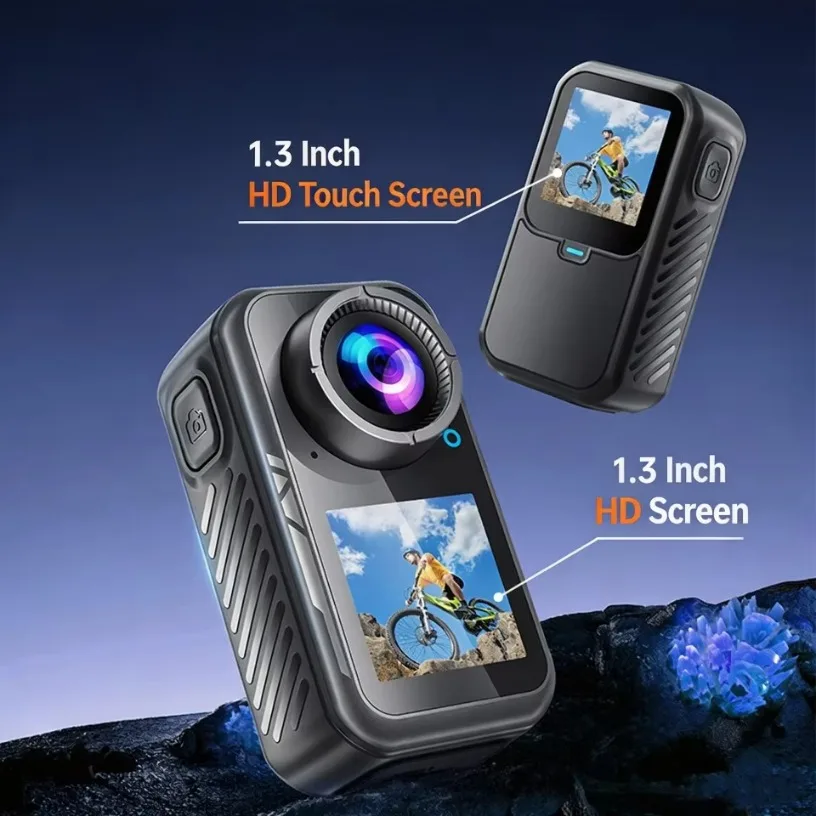 Action Camera 4K 60Fps Dual Screen - كاميرا أكشن صغيرة بشاشة مزدوجة 5K30FPS