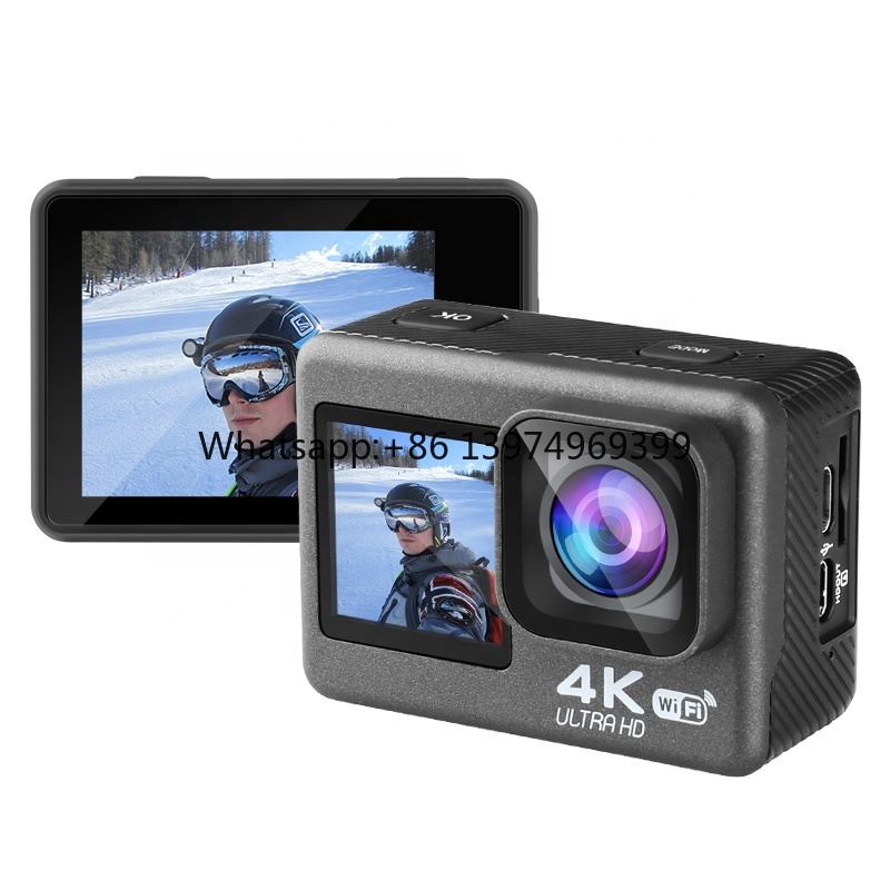 Action Camera 4K 60Fps Dual Screen - عرض ساخن بسعر منخفض: كاميرا رياضية