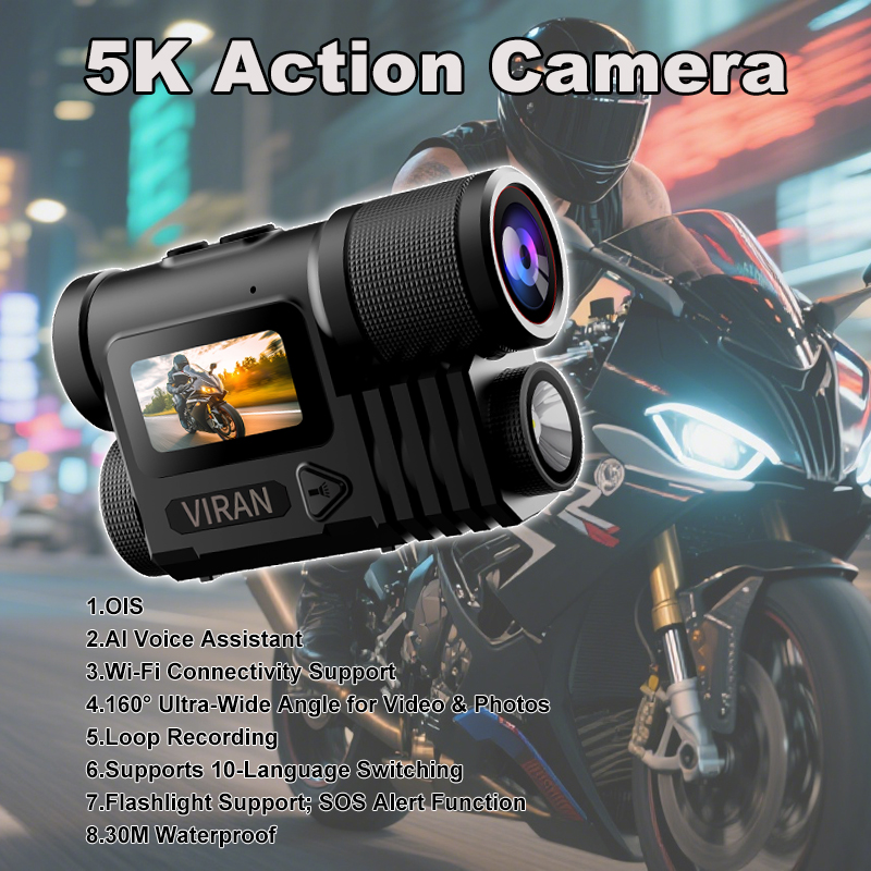 Action Camera Optical Image Stabilization - كاميرا الحركة 5K 30M مقاومة للماء