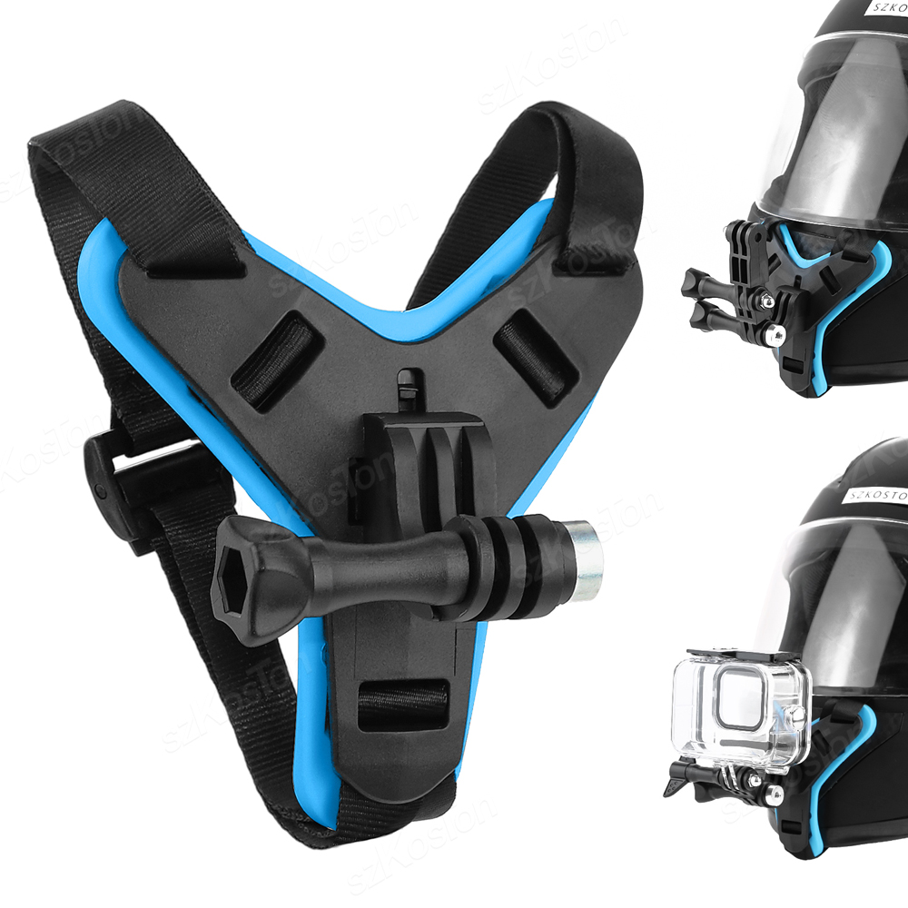 Action Camera Motorcycle Helmet Mount - دراجة نارية خوذة جبل حزام قابل