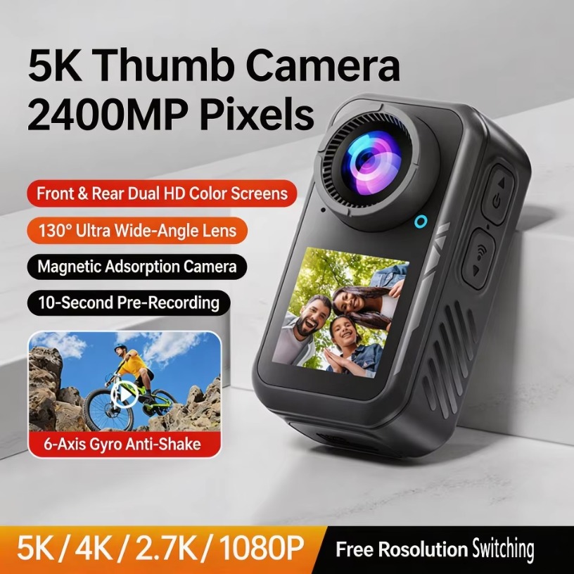 Action Camera Optical Image Stabilization - كاميرا أكشن صغيرة 4K 60 إطارًا