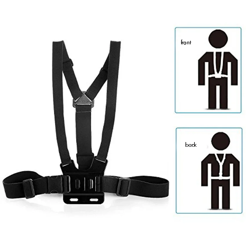 Action Camera Chest Strap Harness Mount - حزام صدر قابل للتعديل على شكل