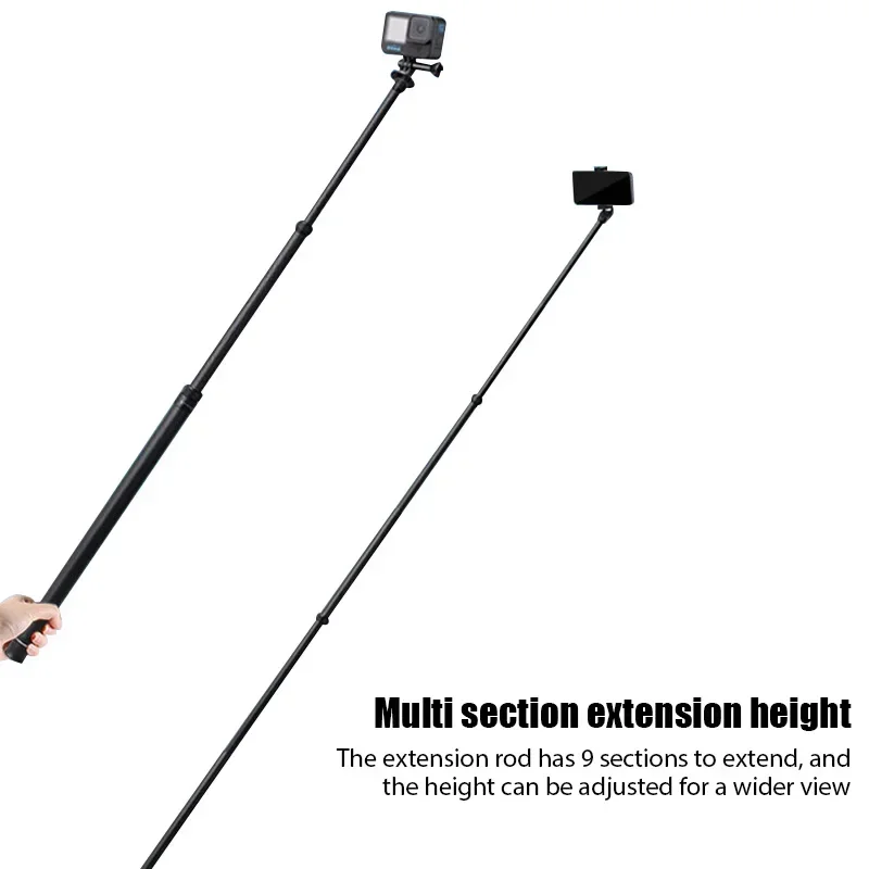 عصا سيلفي غير مرئية للإصدار ال - مراجعة Action Camera Selfie Stick Invisible وسعره
