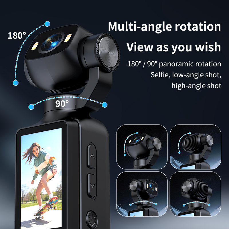 كاميرا جيمبال محمولة باليد LK- - مراجعة Action Camera Optical Image Stabilization وسعره