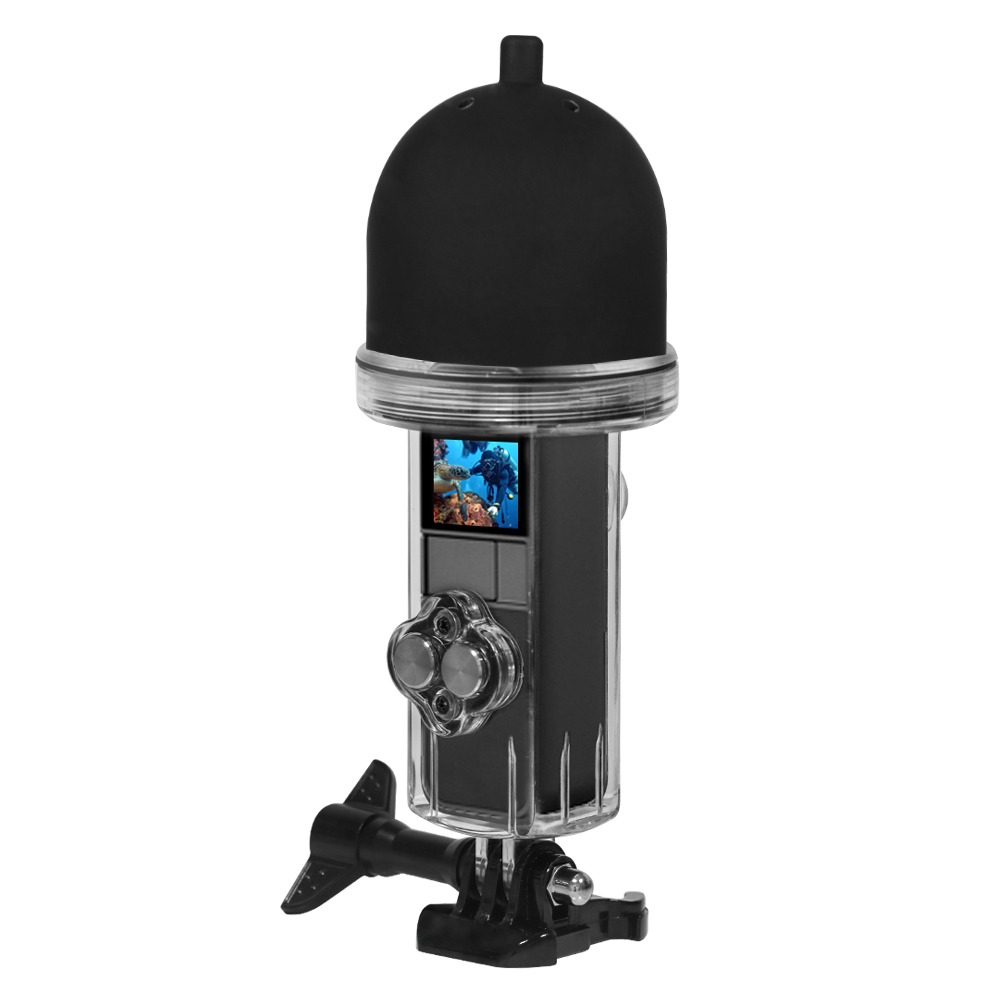 KFFTWWX حافظة مضادة للماء لـ D - مراجعة Action Camera Diving Case Underwater 60M وسعره