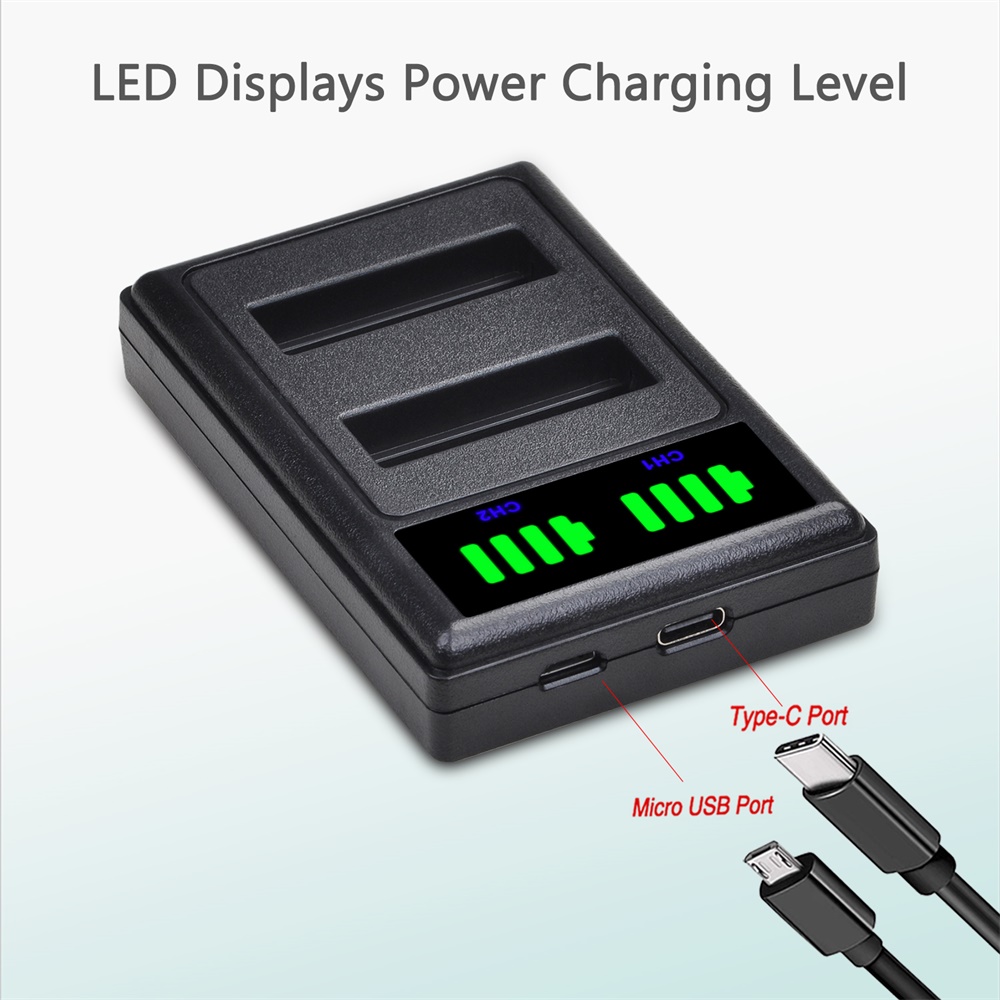 بطارية AHDBT-401 بقدرة 1680 مل - مراجعة Action Camera Battery Charger Dual Pack وسعره