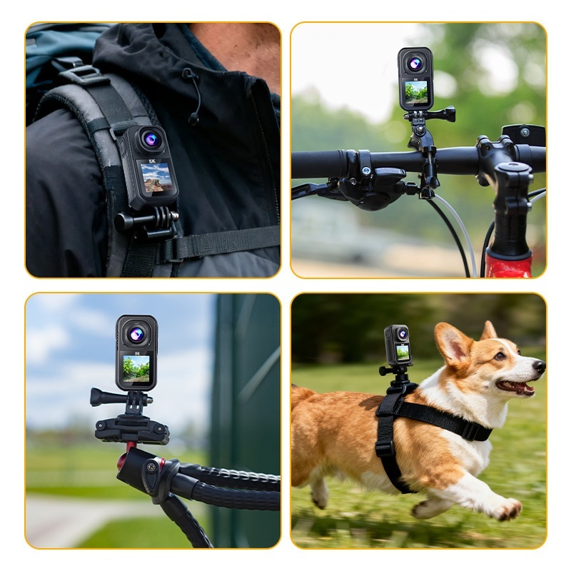 كاميرا أكشن صغيرة بدقة 5K، 4K  - مراجعة Action Camera 4K 60Fps Dual Screen وسعره