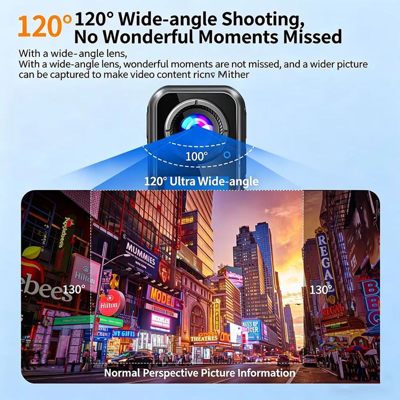 كاميرا أكشن صغيرة بدقة 5K، 4K  - مراجعة Action Camera 4K 60Fps Dual Screen وسعره