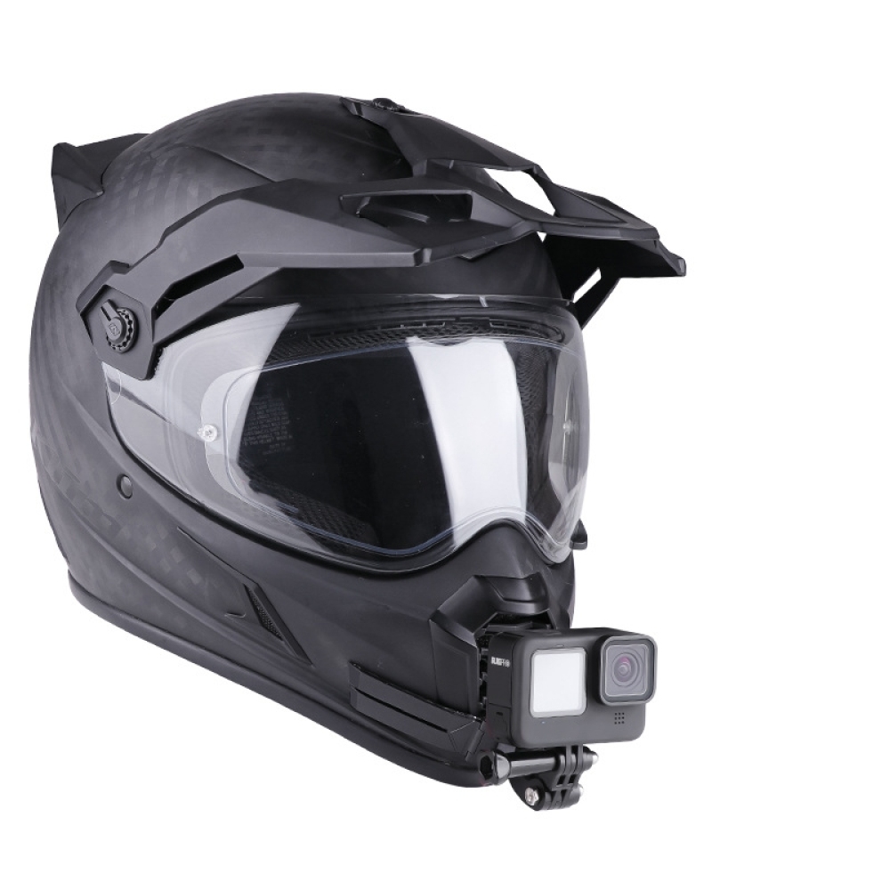 دراجة نارية خوذة الذقن جبل حام - مراجعة Action Camera Motorcycle Helmet Mount وسعره