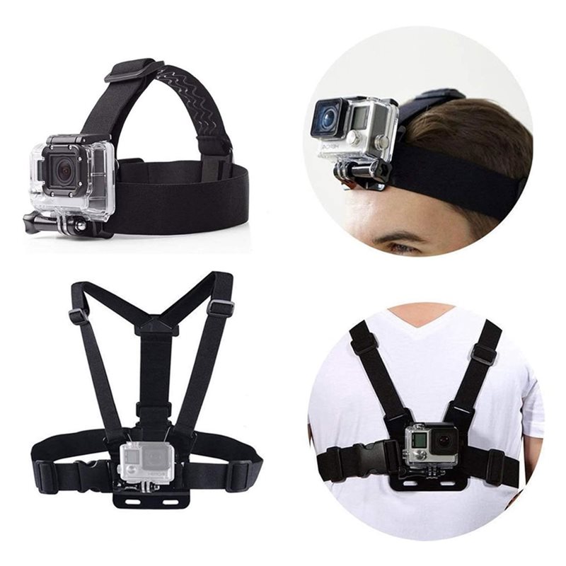 حزام تثبيت على الصدر والرأس لك - مراجعة Action Camera Chest Strap Harness Mount وسعره