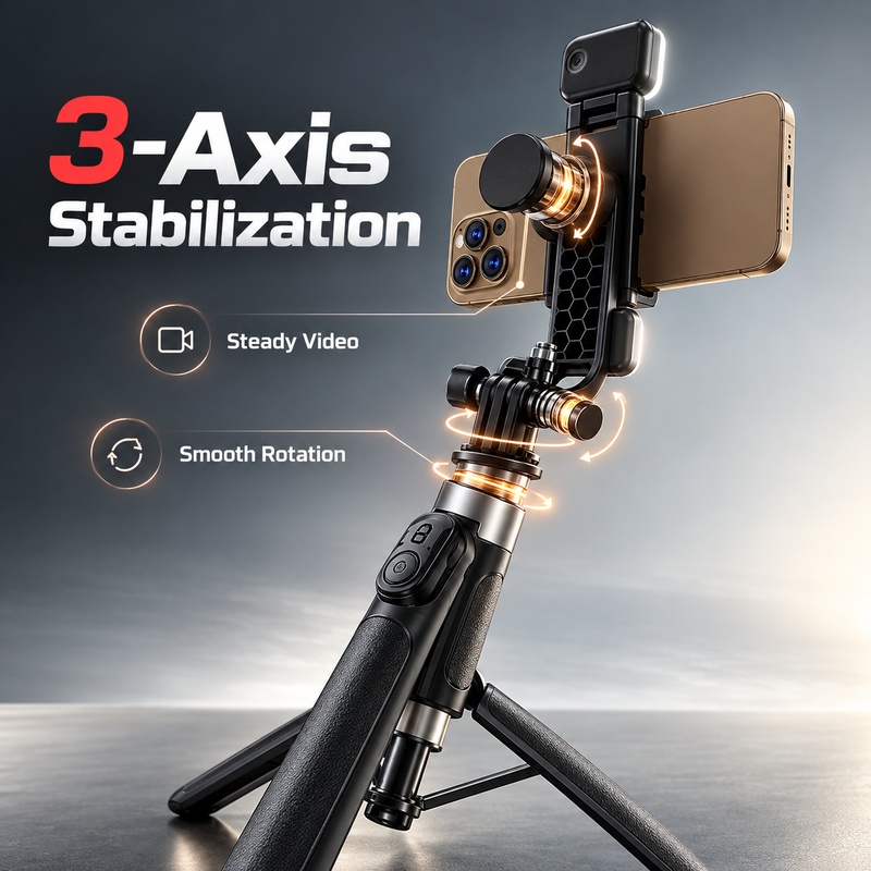 عصا سيلفي جديدة X2 قابلة للفك  - مراجعة Action Camera Selfie Stick Invisible وسعره
