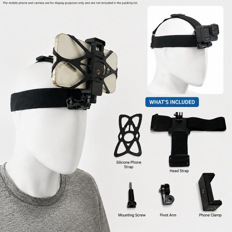 1/4/5 قطع، طقم حامل تثبيت للها - مراجعة Action Camera Chest Strap Harness Mount وسعره