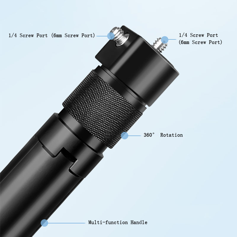 عصا سيلفي قابلة للتمديد وغير م - مراجعة Action Camera Selfie Stick Invisible وسعره