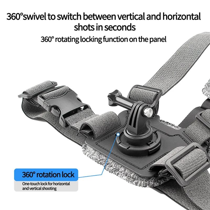 حزام تثبيت قابل للتعديل على ال - مراجعة Action Camera Chest Strap Harness Mount وسعره