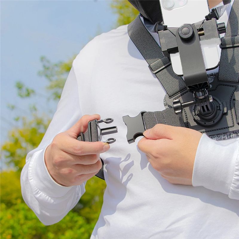 حزام تثبيت قابل للتعديل على ال - مراجعة Action Camera Chest Strap Harness Mount وسعره