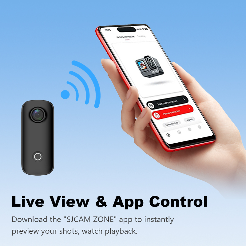 كاميرا الحركة SJCAM C100+ بدقة - مراجعة Action Camera Waterproof 30M Without Case وسعره