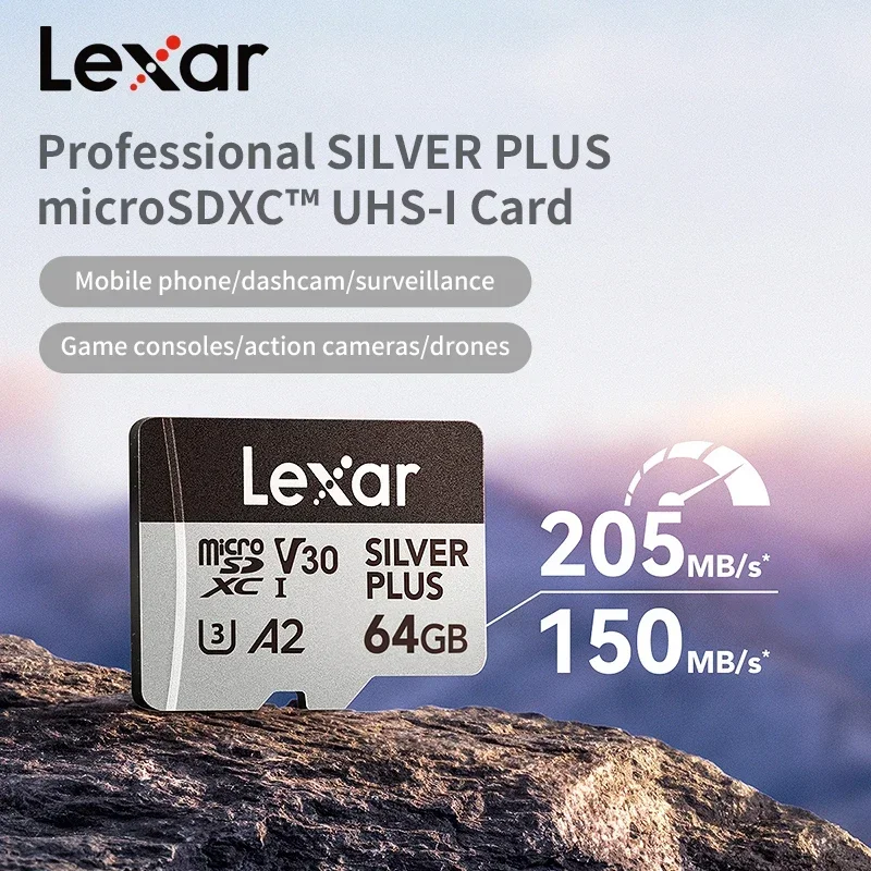 بطاقة ذاكرة Lexar SILVER PLUS  - مراجعة Action Camera Micro Sd Card 128Gb V30 وسعره