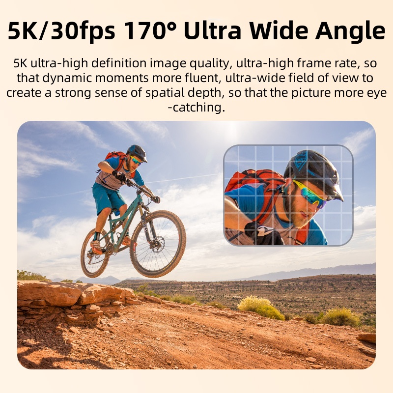 كاميرا أكشن بدقة 5K/30 إطارًا  - مراجعة Action Camera 4K 60Fps Dual Screen وسعره