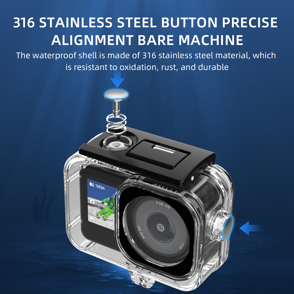 Flymile 60M مقاوم للماء ل DJI  - مراجعة Action Camera Diving Case Underwater 60M وسعره