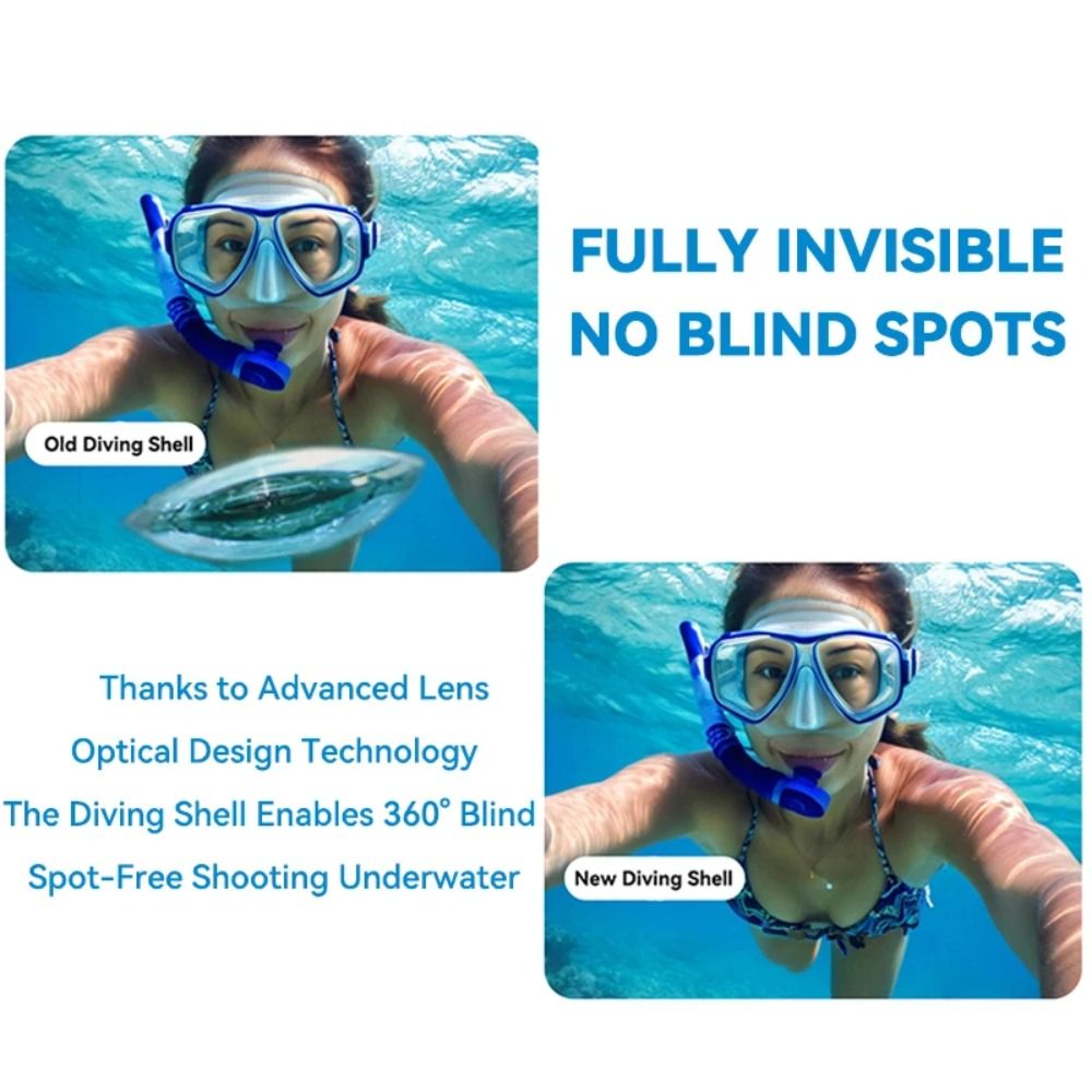 حافظة غوص غير مرئية 60 متر حاف - مراجعة Action Camera Diving Case Underwater 60M وسعره