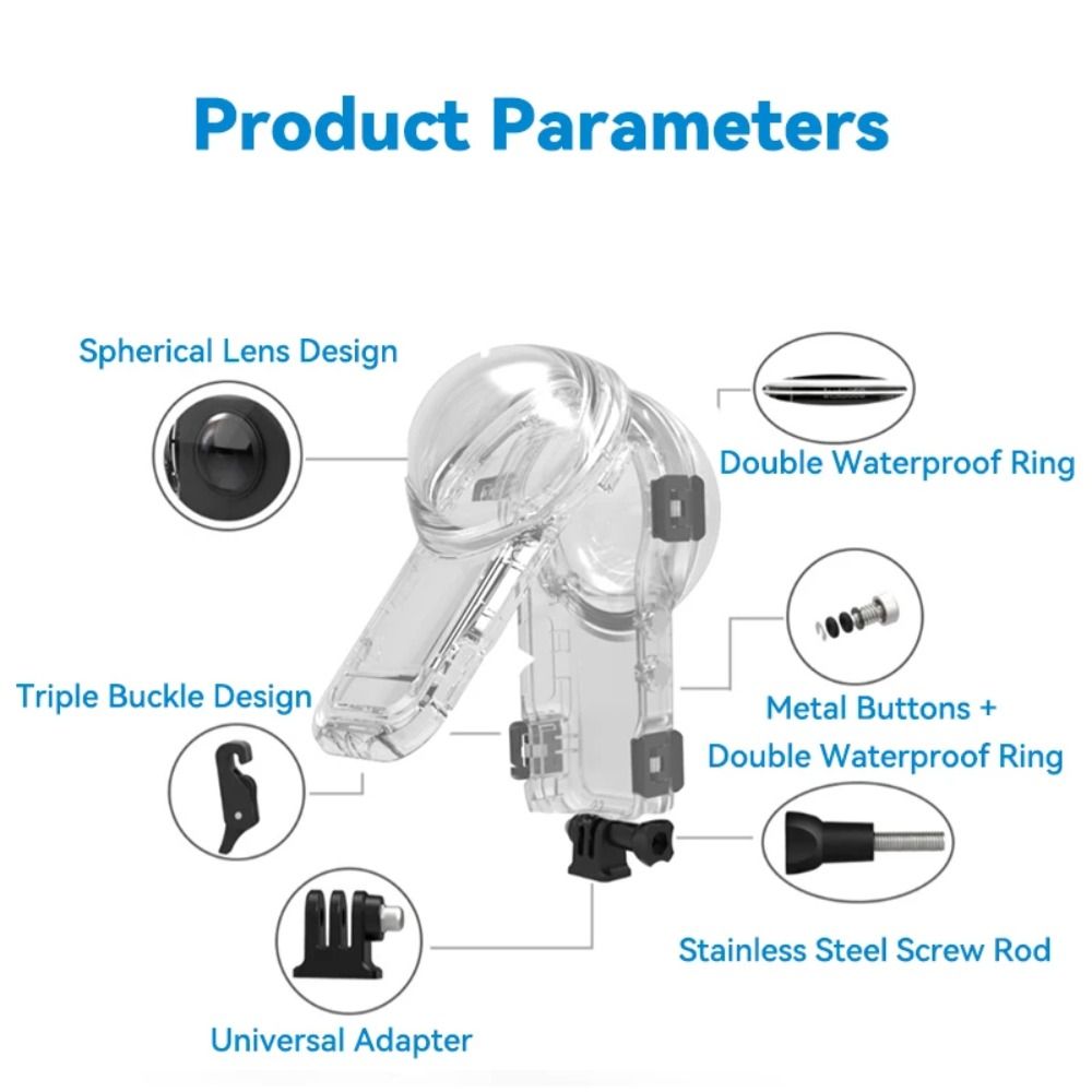 حافظة غوص غير مرئية 60 متر حاف - مراجعة Action Camera Diving Case Underwater 60M وسعره