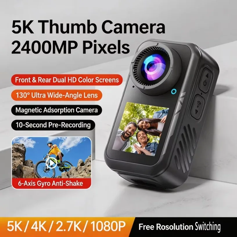 كاميرا أكشن صغيرة بدقة 5K وسرع - مراجعة Action Camera Optical Image Stabilization وسعره