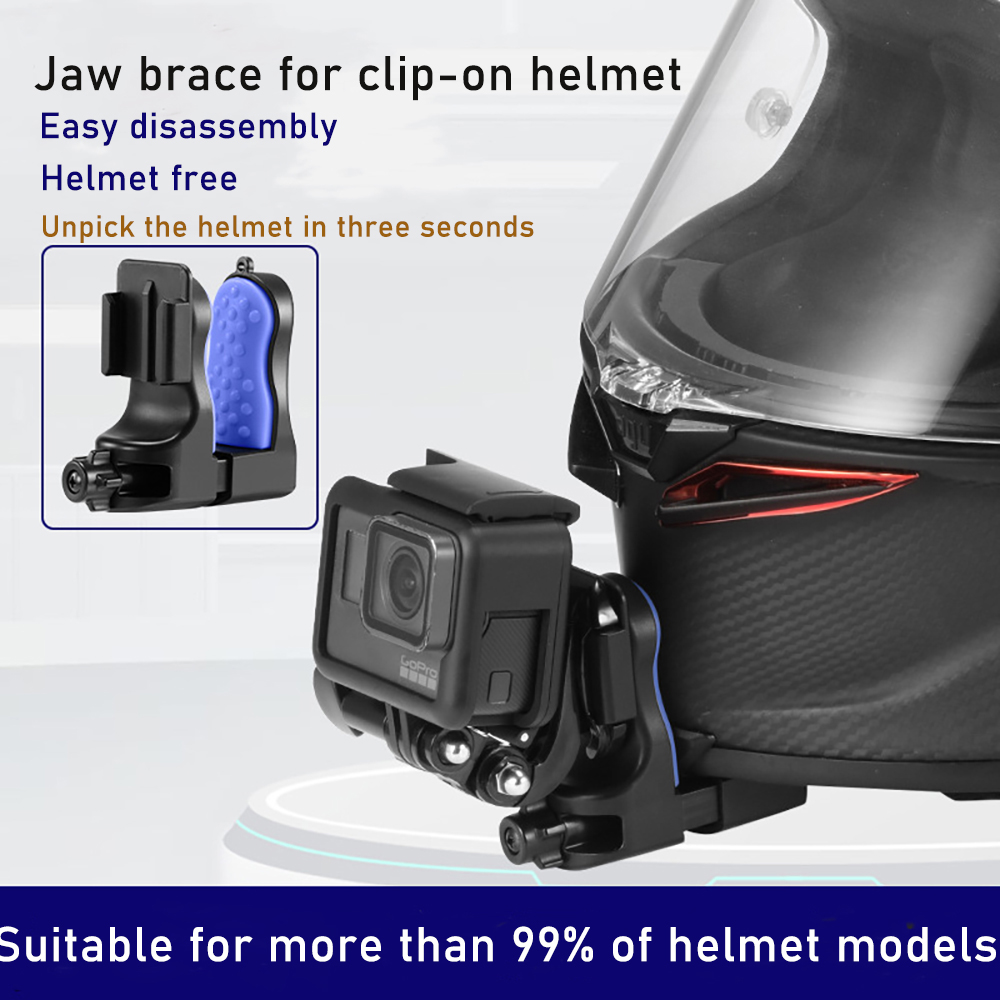 حامل هاتف قابل للفصل في ثلاث ث - مراجعة Action Camera Motorcycle Helmet Mount وسعره