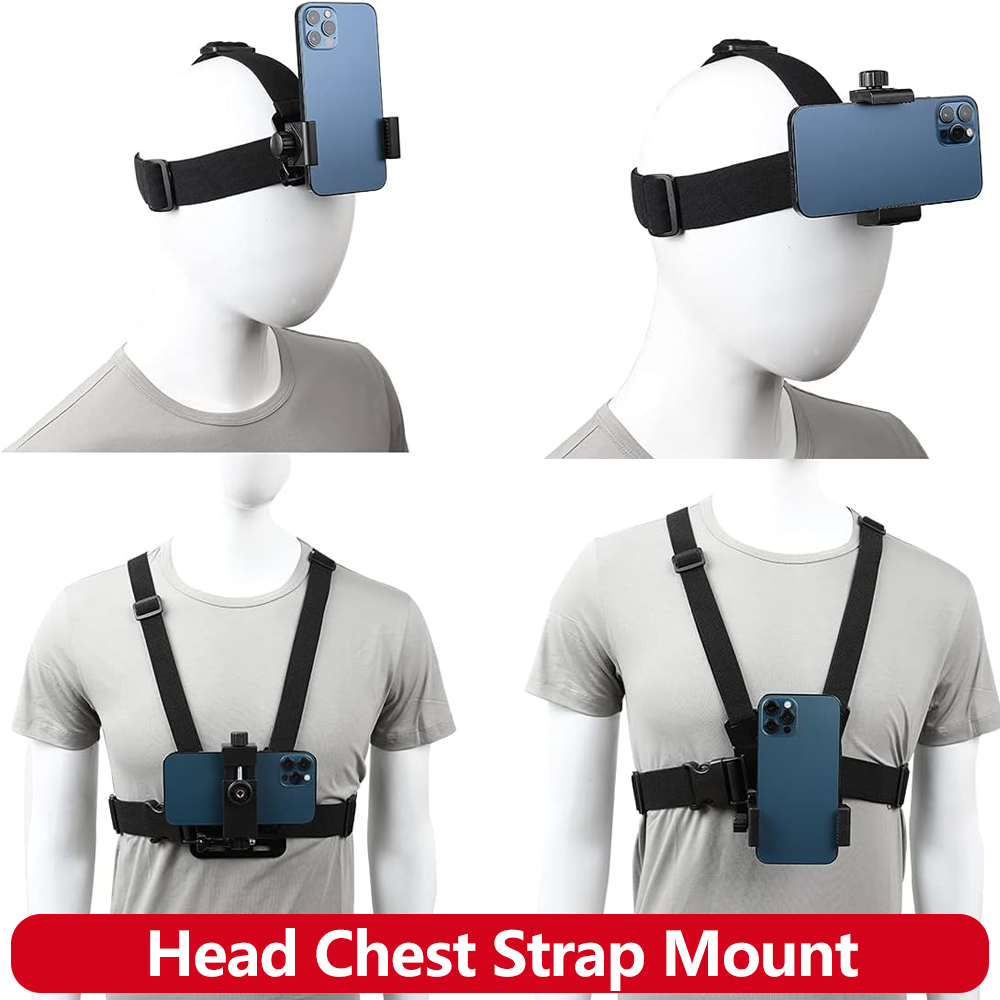 حامل هاتف محمول للرأس والصدر م - مراجعة Action Camera Chest Strap Harness Mount وسعره