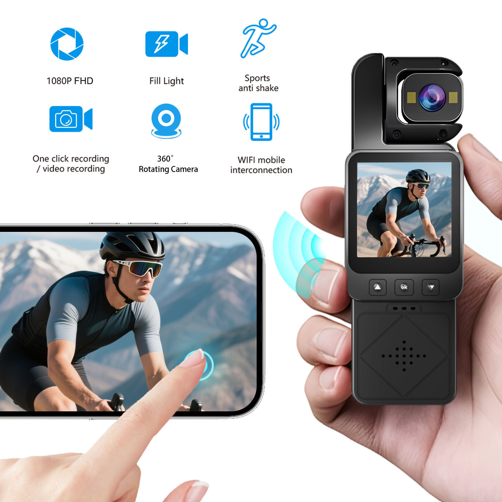 كاميرا أكشن محمولة DV02 بدقة 4 - مراجعة Action Camera Optical Image Stabilization وسعره