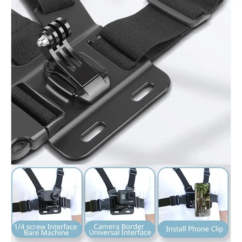 حزام صدر لتثبيت كاميرا جو برو  - مراجعة Action Camera Chest Strap Harness Mount وسعره