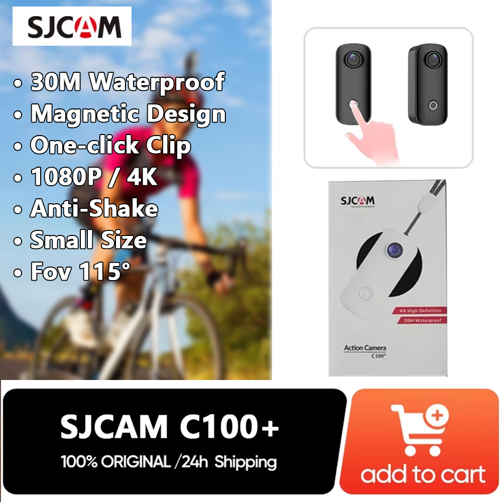 كاميرا الحركة SJCAM C100+ بدقة - مراجعة Action Camera Waterproof 30M Without Case وسعره