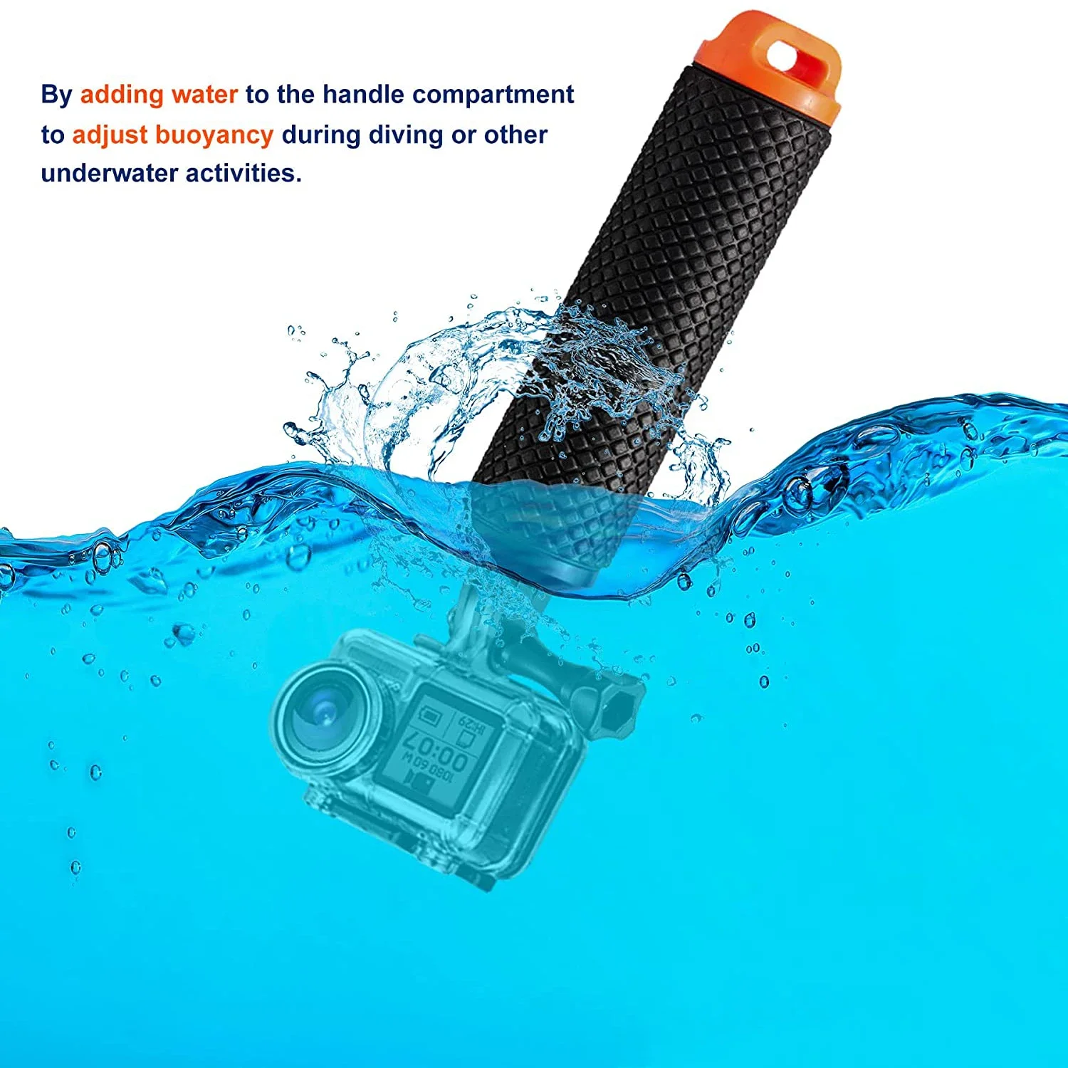 مقبض يد عائم محمول Monopod لكا - مراجعة Action Camera Floating Handle Grip وسعره