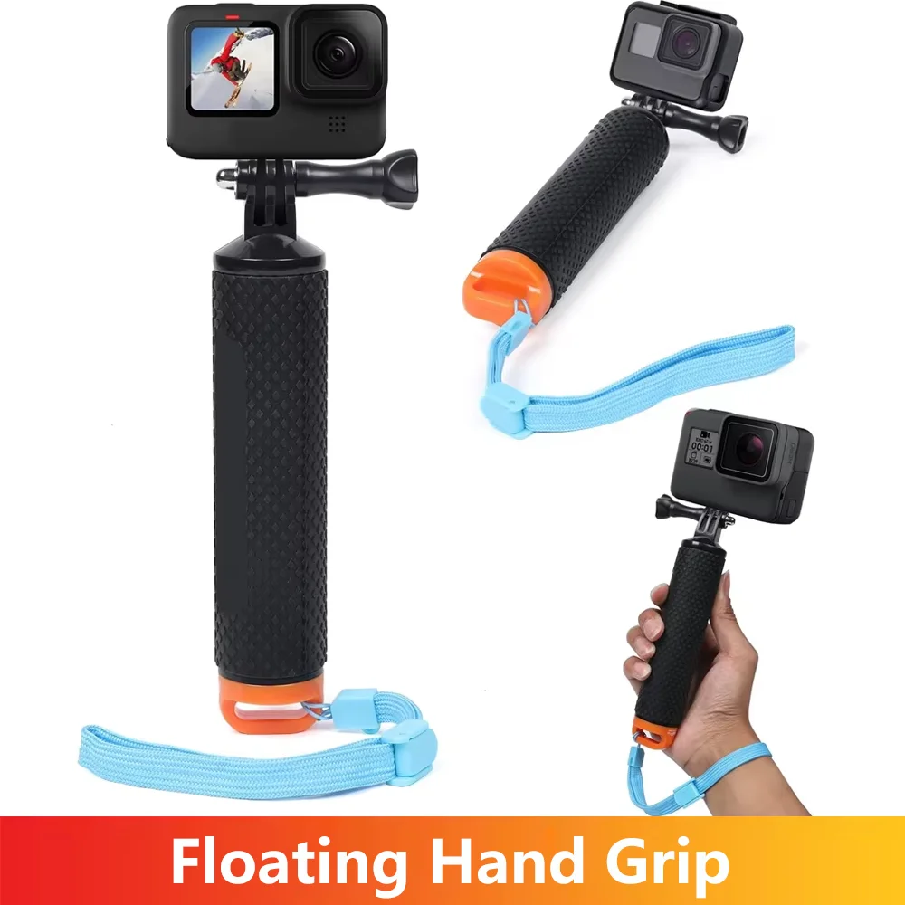 عصا سيلفي مقاومة للماء مع مقبض - مراجعة Action Camera Floating Handle Grip وسعره
