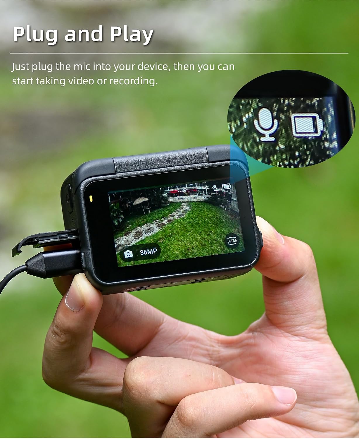 ميكروفون صغير بكاميرا USB، ميك - مراجعة Action Camera External Microphone Usb وسعره