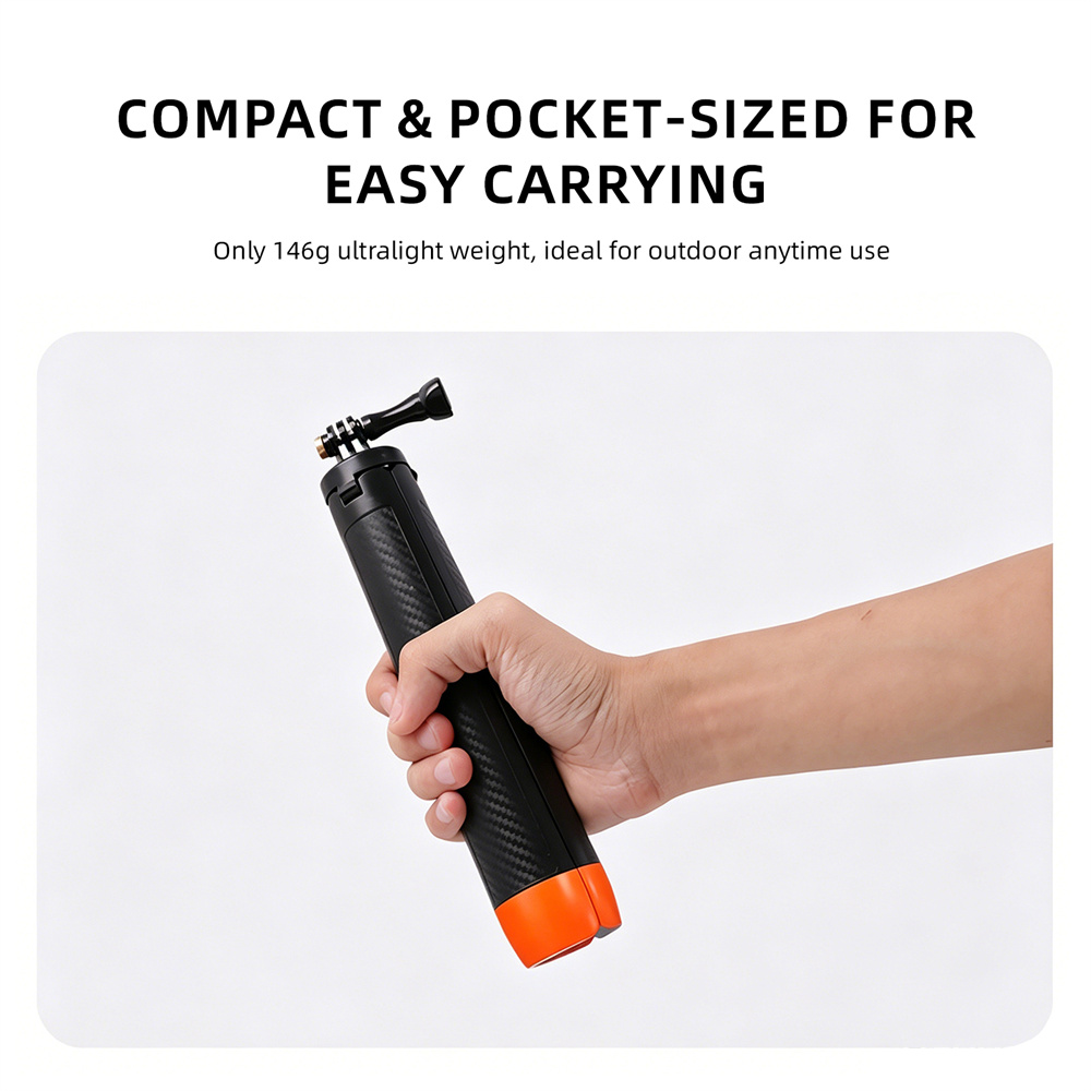 حامل كاميرا ثلاثي القوائم عائم - مراجعة Action Camera Floating Handle Grip وسعره
