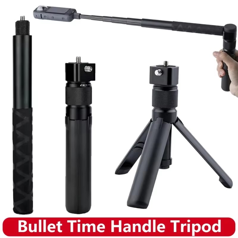 عصا سيلفي غير مرئية مع مقبض مد - مراجعة Action Camera Selfie Stick Invisible وسعره
