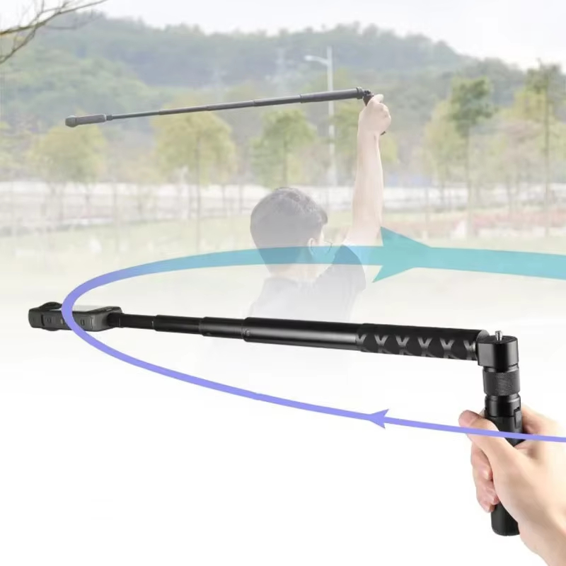 عصا سيلفي غير مرئية مع مقبض مد - مراجعة Action Camera Selfie Stick Invisible وسعره