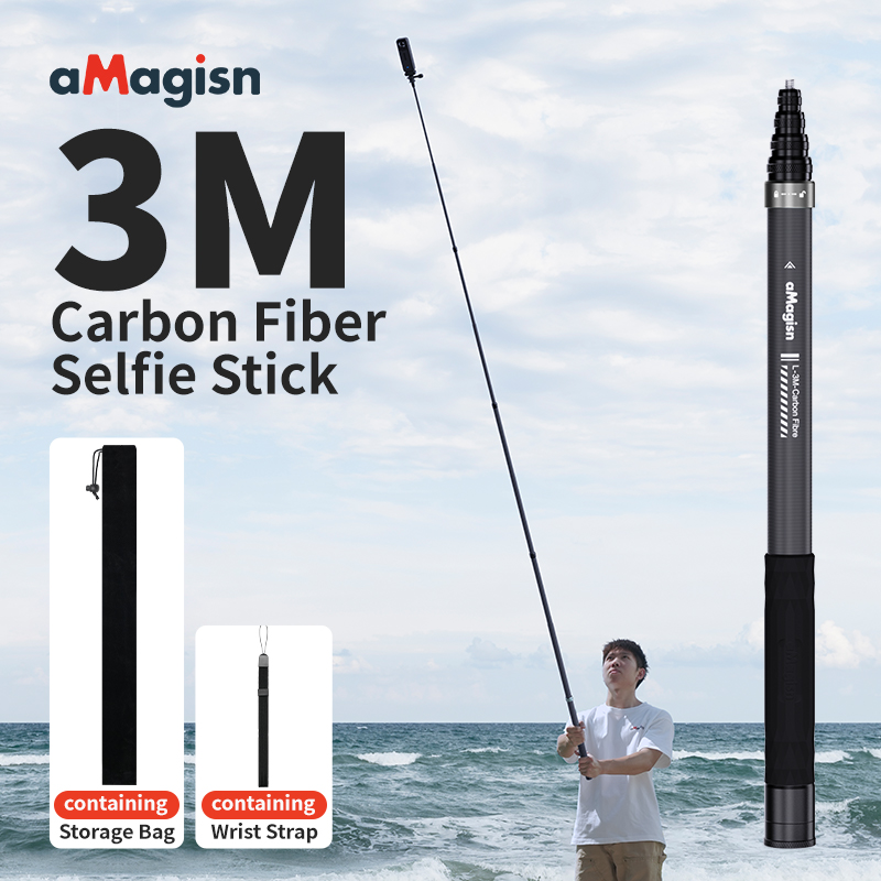 عصا سيلفي غير مرئية من aMagisn - مراجعة Action Camera Selfie Stick Invisible وسعره